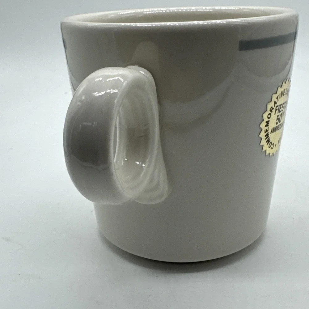 Fiesta 50th Anniversary Commemorative Mug Dancing Lady Gray